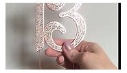 13 Cake Topper - Premium Rose Gold Metal - 13th Birthday Party Sparkly Rhinestone Decoration Makes a Great Centerpiece - Now Protected in a Box