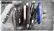 Handful Of Vintage Pocket Knives No. 14 Victorinox Colonial Kutmaster Imperial RI Imperial Ireland