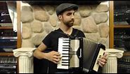 How to Play 12 Bass Piano Accordion - Lesson 1 - One Chord Song in C Major - Row Row Row Your Boat