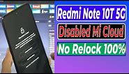 Redmi Note 10T 5G Mi Account Remove Unlock Tool Redmi Note 10T 5G Disabled Mi Cloud