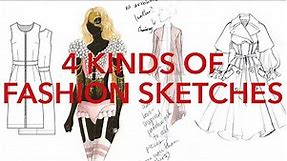 4 Kinds of Fashion Design Sketching