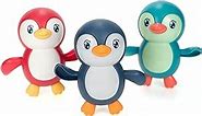 Bath Toys Wind up Backstroke Swimming Penguins for Kids 18M+ (3pcs)