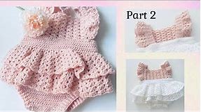 Crochet Baby Romper Dress Tutorial Video | Part Two
