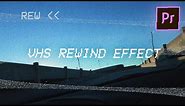 Premiere Pro: VHS VCR Glitch REWIND Video Effect (Tutorial / How to)
