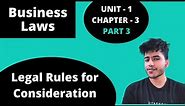 3.3 Essentials of Valid Consideration | Business Law | 1st Sem | BCom Hons, BBA, BMS | DU
