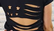 American Flag Cutout Shirt