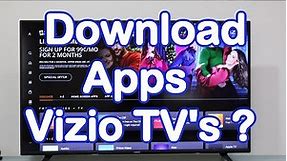 Vizio Smart TVs: How To Download Apps?