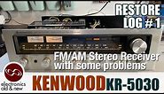 Kenwood KR-5030 Stereo Receiver restoration pt 1. This one needs some TLC.