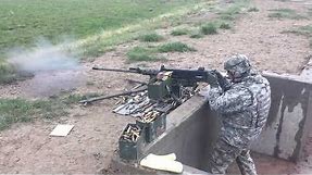 U.S. Army training on .50 Caliber Browning M2A1 Machine Gun, Full-Auto 100 rounds.