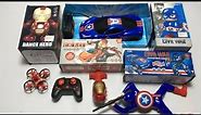 My Latest Cheapest IronMan Vs Captain America toy Collection, RC Car, Spinner, RC Drone, Robot Car