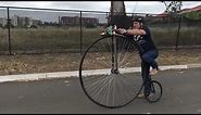 How to Ride a Penny Farthing or Highwheel bicycle, by www.pennyfarthingdan.com.au