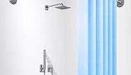 Corner Shower Curtain Rod, Shower Curtain Rod, Size 60"x60", Stainless Steel SUS304, Silver Color, L Shaped Shower Curtain Rod, No Drill
