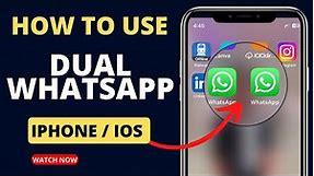 How To Use Dual Whatsapp In IPhone | IPhone Dual App use | IPhone tricks
