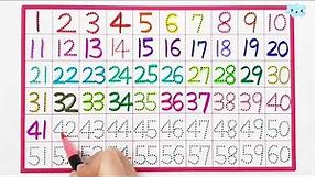 Writing Numbers 1-60 For Children | Learning For Kids | Learning Numbers from 1 to 60