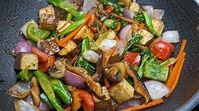 TOFU STIR FRY Recipe in 20 minutes With Mushrooms and Vegetables | Dinner or Lunch