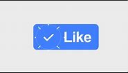 Facebook like button animation | After Effects template