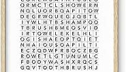 HAUS AND HUES Funny Bathroom Decor and Bathroom Prints Funny Bathroom Signs Decor Funny Bathroom Art | Funny Bathroom Wall Art | Kids Bathroom Decor Word Search (Beige Framed) (12x16)