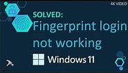 Solved: Fingerprint login not working in Windows 11