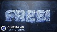 How to Make 3D TEXT in CINEMA 4D Tutorial (FREE Materials)