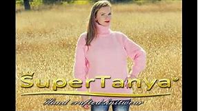 Pink wool sweater handmade turtleneck jumper by SuperTanya