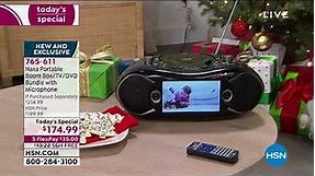 Naxa Portable Boom Box/TV/DVD Bundle with Microphone