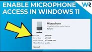 How to Enable Microphone Access in Windows 11