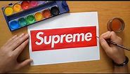 How to draw the Supreme logo 2023