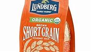 Lundberg Organic Brown Rice, Short Grain - Whole Grain Rice that Clings Together When Cooked, Subtle Nutty Flavor, Healthy Food, Vegan, Pantry Staples, Organic Rice Grown in California, 32 Oz