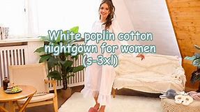 white cotton nightgown for women S-3XL