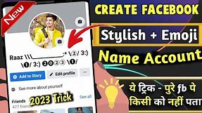 how to make stylish emoji facebook name 2023|Emoji + Bubble unique facebook name
