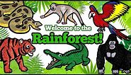 Let's Draw Rainforest Animals Together! | Drawing and Coloring with Glitter & Googly Eyes