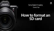 Sony | How-To's | How to format an SD card in a Sony camera