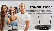 TONOR TW350 Wireless Dynamic Microphone with Receiver for Karaoke, Singing, Interview, Adults