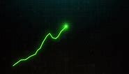 Trend Green line graph going Up