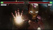 Iron Man vs. Rhodey (War Machine) WITH HEALTHBARS | Party Fight | HD | Iron Man 2