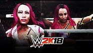 WWE 2K18 | SASHA BANKS (NEW FACE & FIXED HAIR MOD)