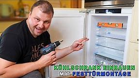 Kühlschrank einbauen mit Festtürmontage 👉 Einbaukühlschrank einbauen Anleitung Liebherr