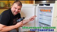 Kühlschrank einbauen mit Festtürmontage 👉 Einbaukühlschrank einbauen Anleitung Liebherr