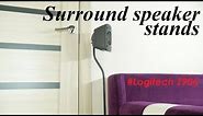 Surround sound speaker stands unboxing/set up and review