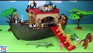 Playmobil Animals Ark Playset Build and Play - Toys Video