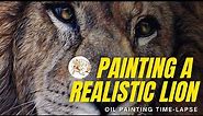 Painting a Realistic Lion in Oils | Oil Painting Time-lapse