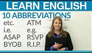 Learn English: 10 abbreviations you should know