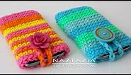 HOW to CROCHET EASY MOBILE CELL PHONE Pouch Case Cover Holder - for iPhone iPod Samsung Android