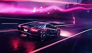 Neon Lamborghini Aventador Live Wallpaper - MoeWalls