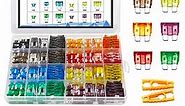 282 Pieces Car Fuses Assortment Kit - Blade Fuses Automotive - Standard & Mini & Low Profile Mini Size (2A/5A/7.5A/10A/15A/ 20A/30A/40AMP/ATC/ATO) Replacement Fuses for Marine, Auto, RV, Boat, Truck