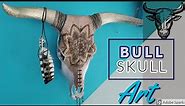 How to carve and decorate a Bull Skull