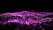 Wave Of Purple Pink Particles Overlay Motion Background Video