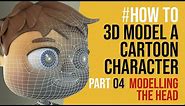 How to create a 3D head in Maya - PART 04 of How to model a cartoon character in Maya