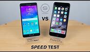 Samsung Galaxy Note 4 vs iPhone 6 Plus - Speed Test