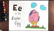 Coloring Letter E | Coloring ABC for Kids Letters A-Z